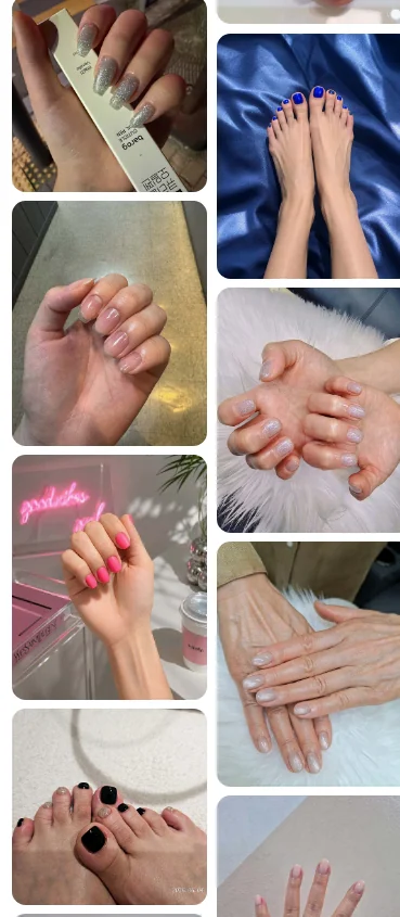 뽐네일에서 시술한 손네일과 패디 디자인 모음